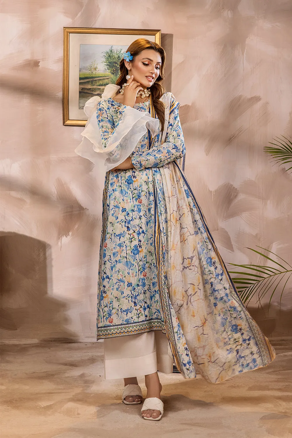 Safwa Safron Vol-03 Fine Digital Printed Lawn Unstitched 3Pc Suit SAF-25