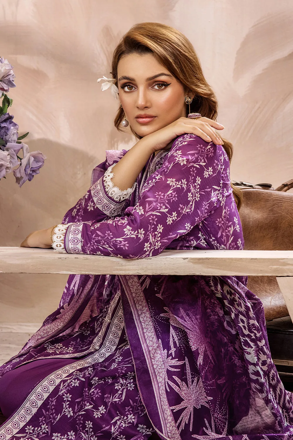 Safwa Safron Vol-03 Fine Digital Printed Lawn Unstitched 3Pc Suit SAF-27