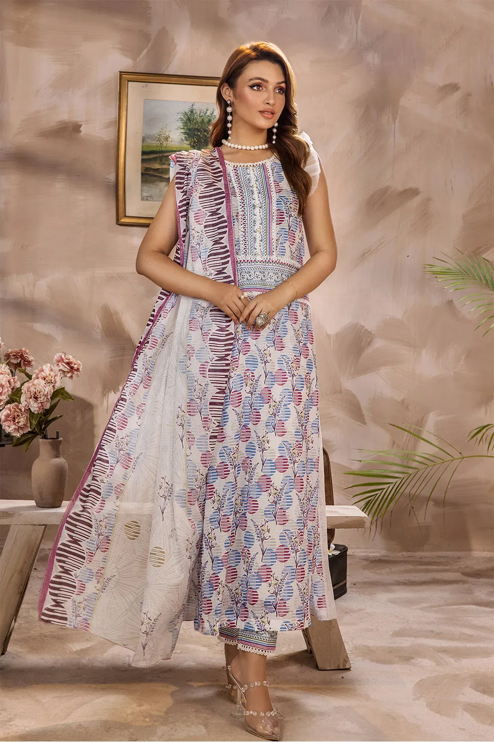 Safwa Safron Vol-03 Fine Digital Printed Lawn Unstitched 3Pc Suit SAF-29