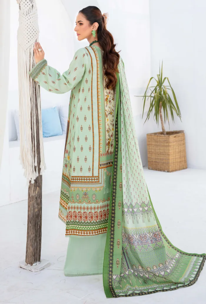 Saira Bano by Humdum Embroidered Lawn Unstitched 3Pc Suit D-02