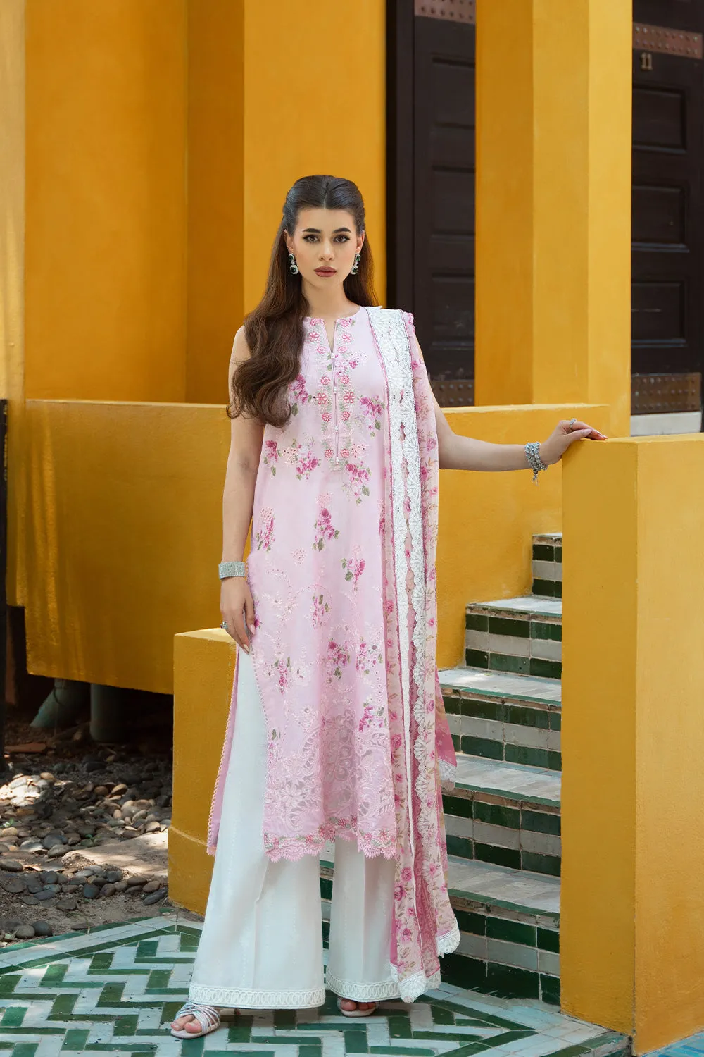 Saira Rizwan Embroidered Lawn Unstitched 3Pc Suit SRLL2-24-12 Nadin