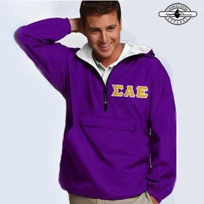 Sigma Alpha Epsilon Pullover Jacket - Charles River 9905 - TWILL