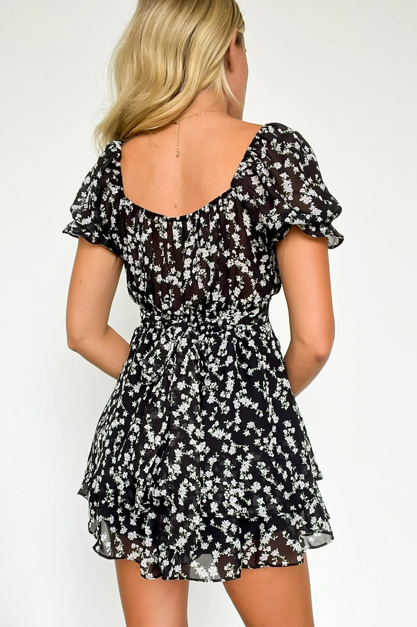 Sonic Bloom Floral Tie Waist Romper - BACK IN STOCK