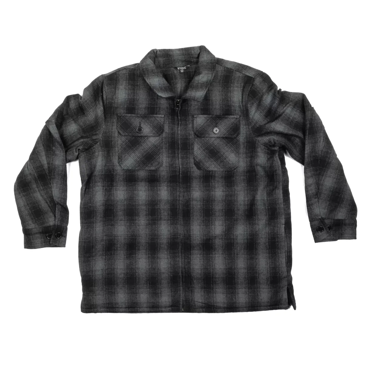 Stoic Buffalo Plaid Sherpa Lined Shirt Jacket