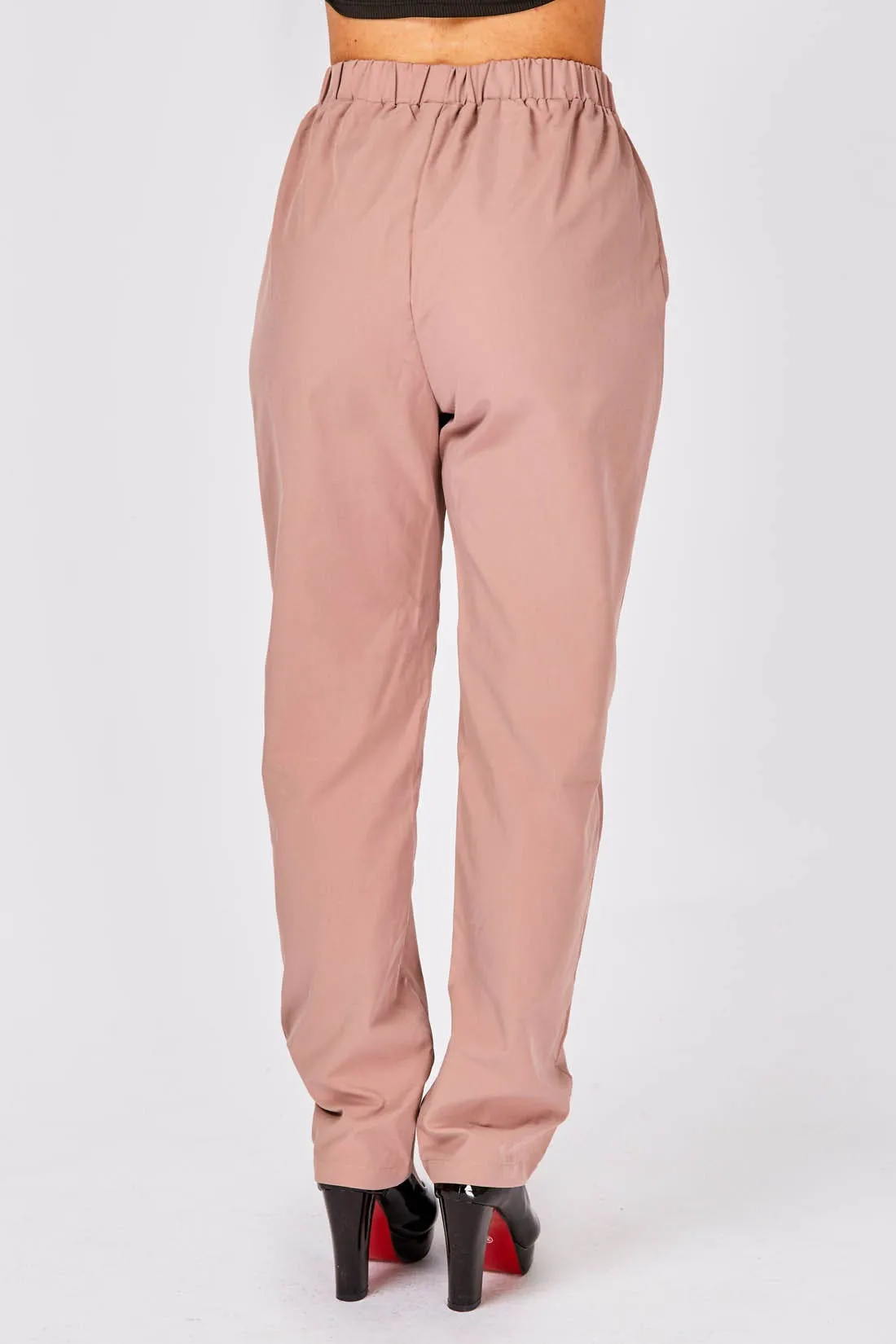 Stone Tie Waist Cigerette Trouser