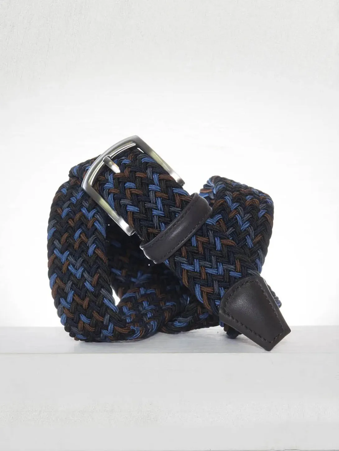 Stretch Woven Belt - Brown Multi