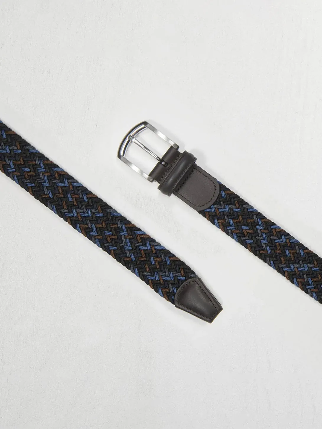 Stretch Woven Belt - Brown Multi