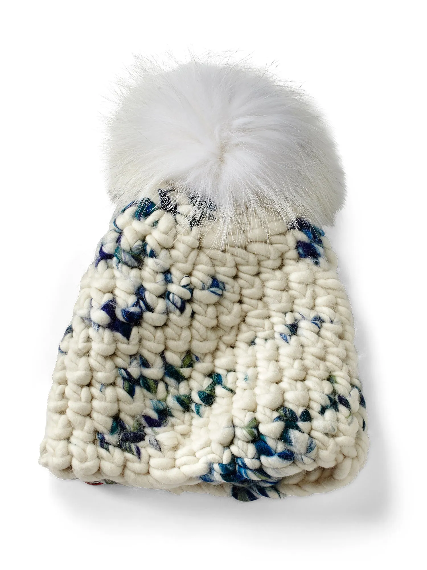 Striped Chunky Wool Knit Hat