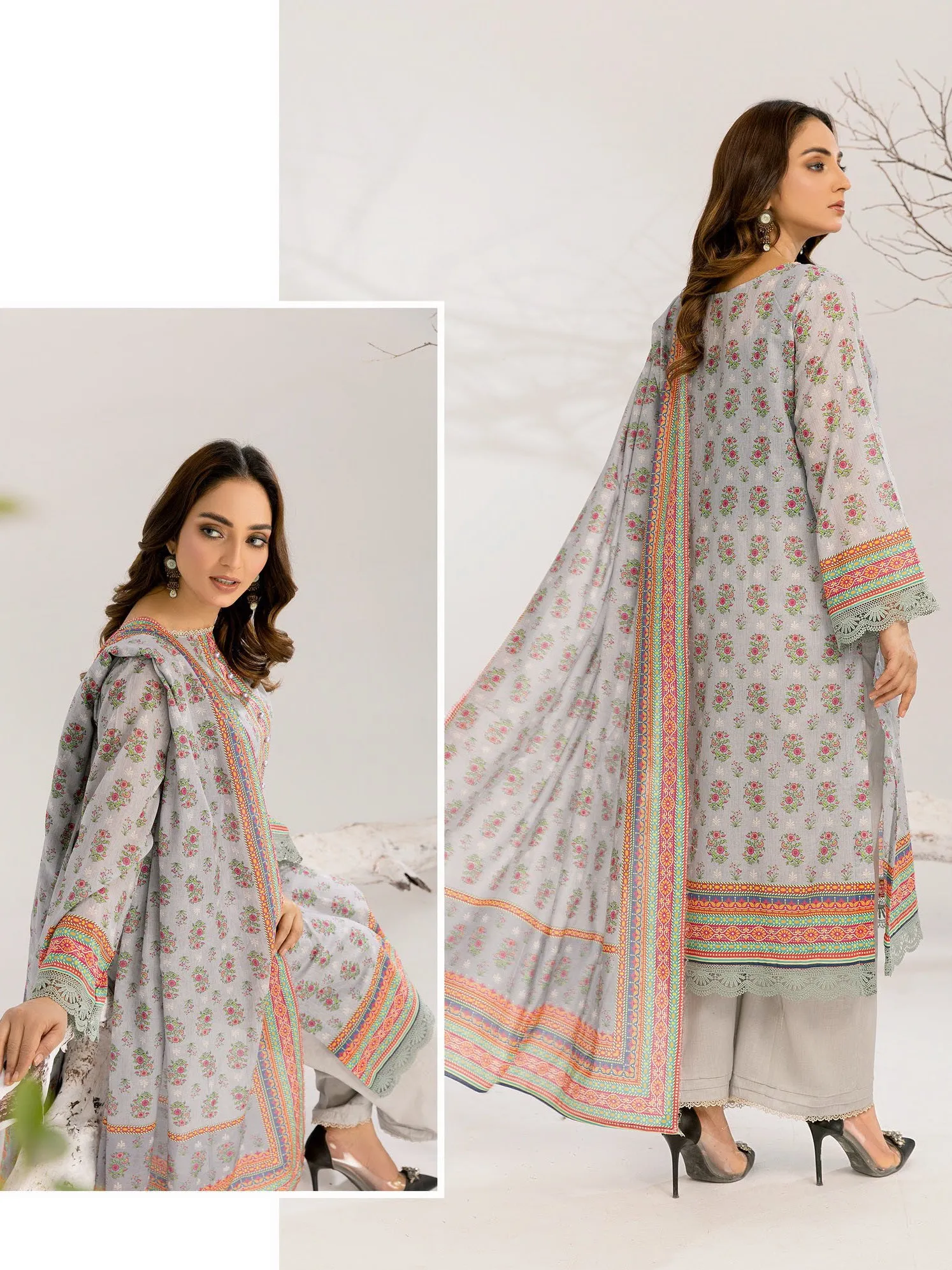 Sundas By Al Kareem Premium Printed Lawn Unstitched 3Pc Suit D-08