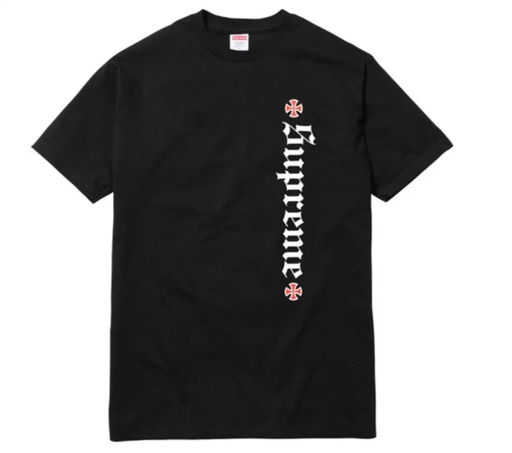 Supreme  |17AW◆Size M◆Supreme Independent Old English Tee Logo T Black