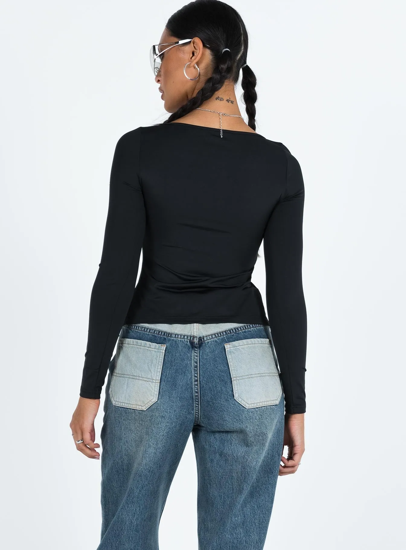 Talbert Long Sleeve Top Black