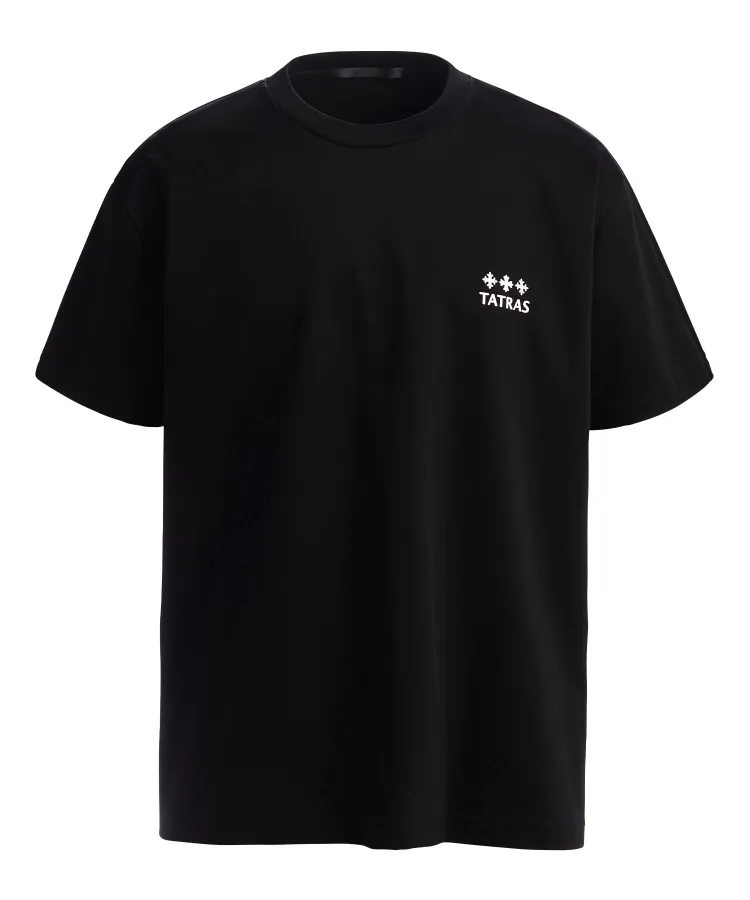 TATRAS  |Crew Neck Unisex Plain Cotton Short Sleeves Logo