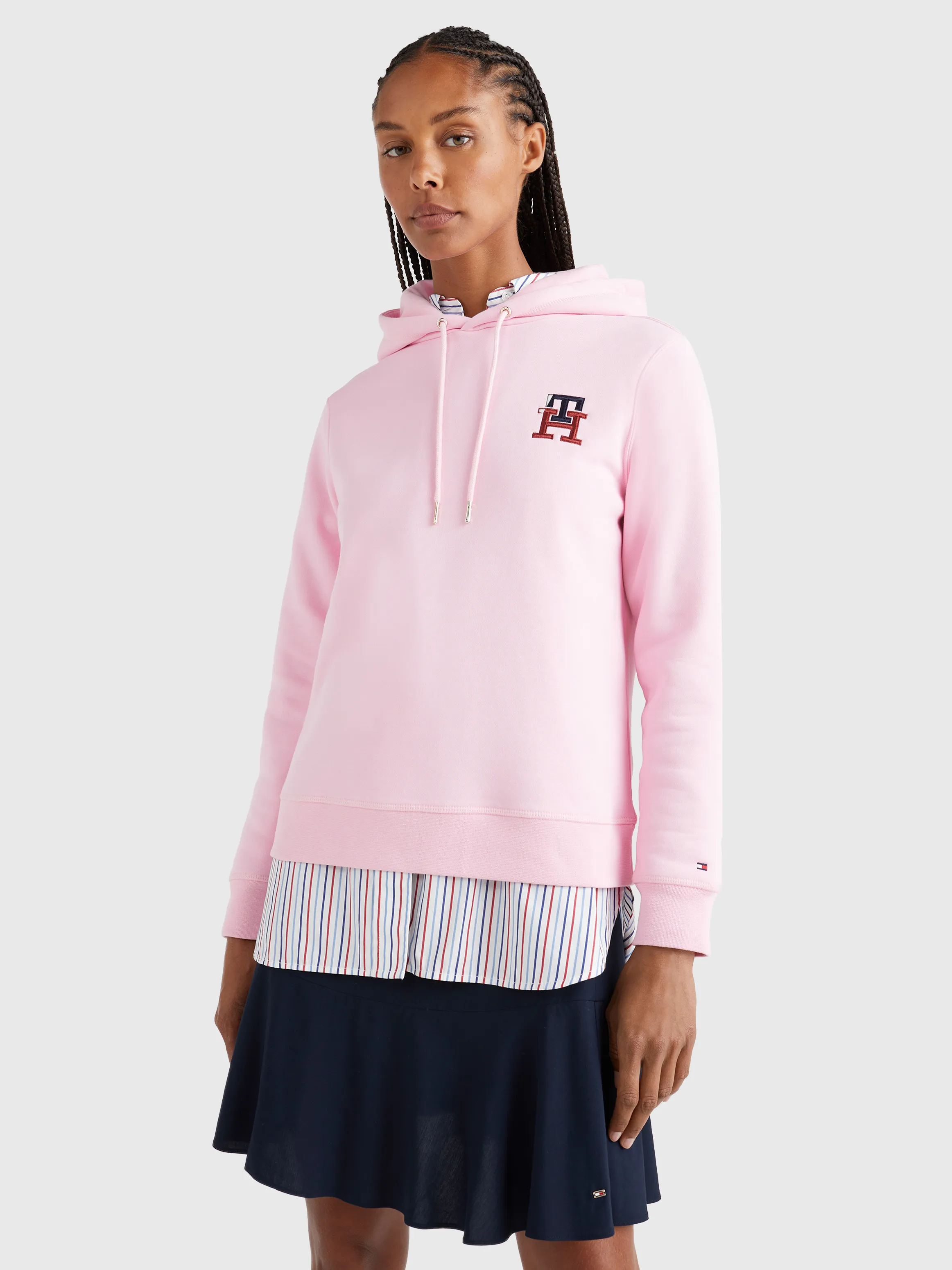 TH Monogram Embroidery Flex Fleece Hoodie | Sweatshirts & Hoodies | Tommy Hilfiger