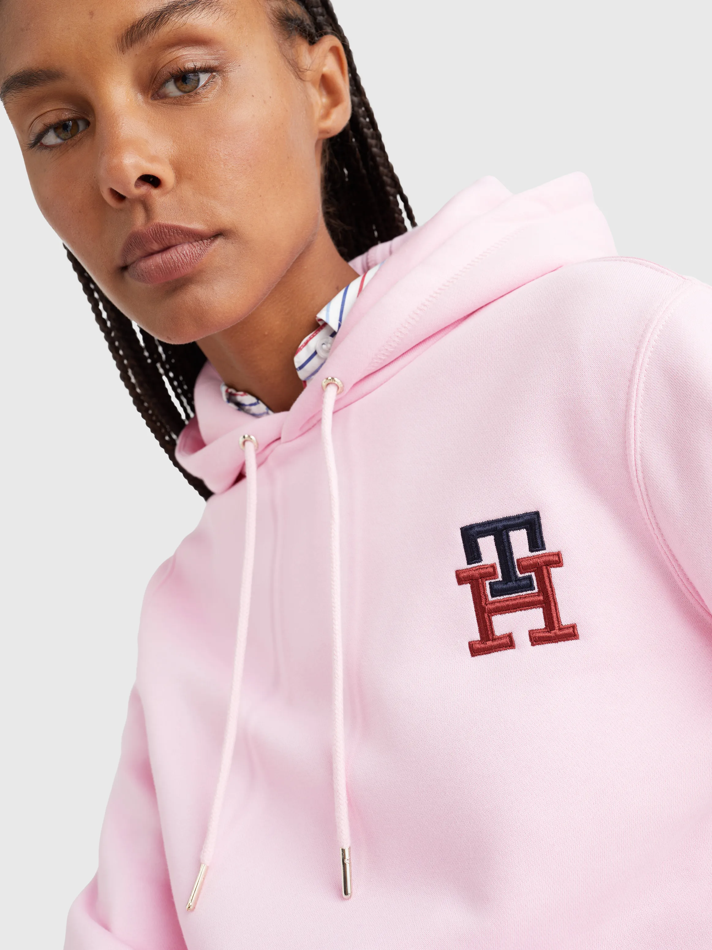 TH Monogram Embroidery Flex Fleece Hoodie | Sweatshirts & Hoodies | Tommy Hilfiger