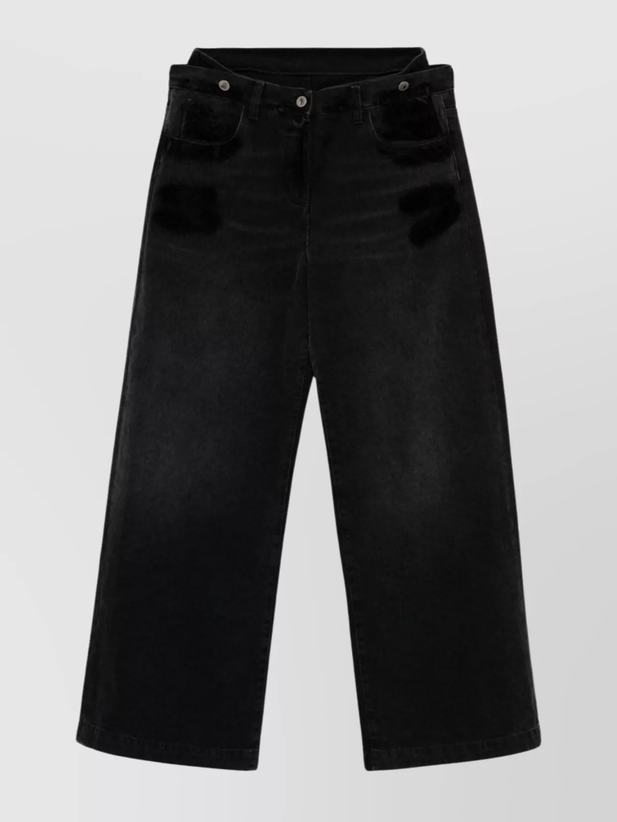 The Attico   High waist wide-leg denim jeans