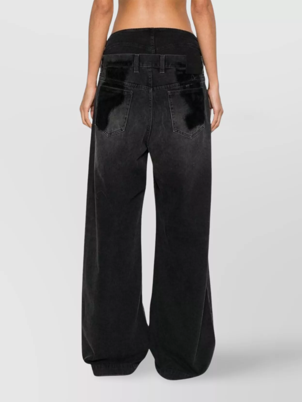 The Attico   High waist wide-leg denim jeans