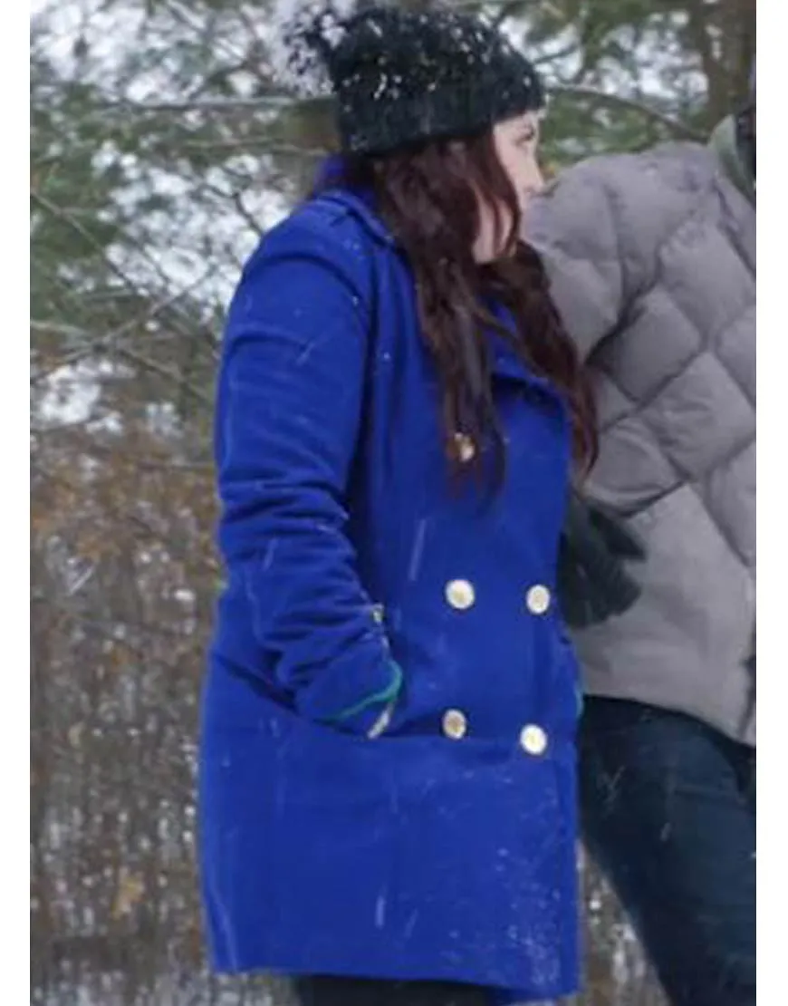 The Christmas Listing Lexi Giovagnoli Coat | Julia Rogers Blue Coat