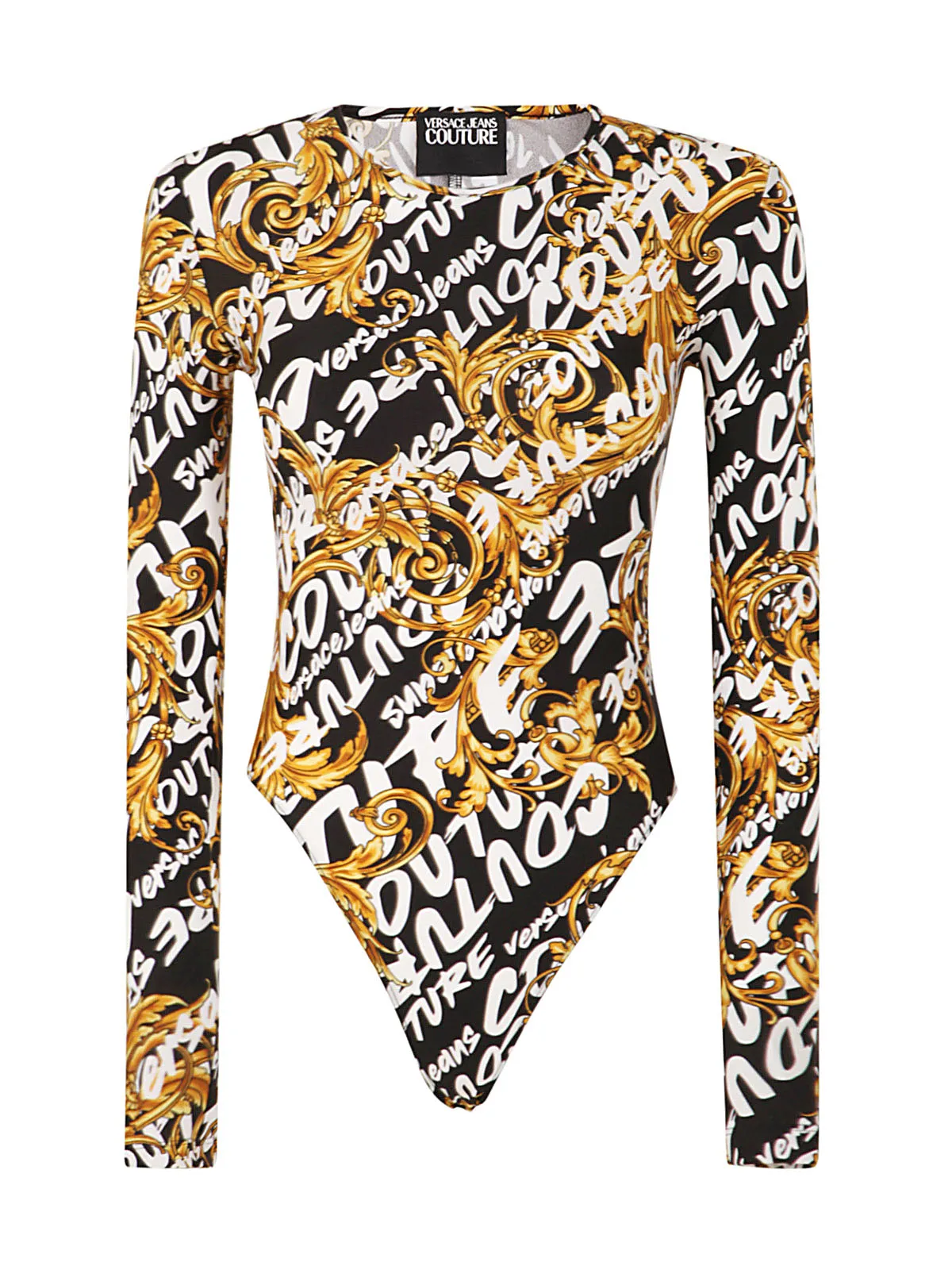 Versace Jeans Couture Graphic Printed Long-Sleeved Bodysuit