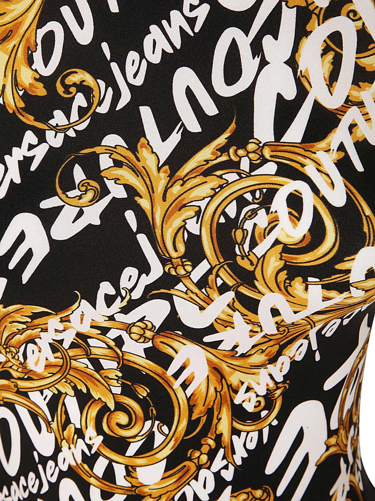 Versace Jeans Couture Graphic Printed Long-Sleeved Bodysuit