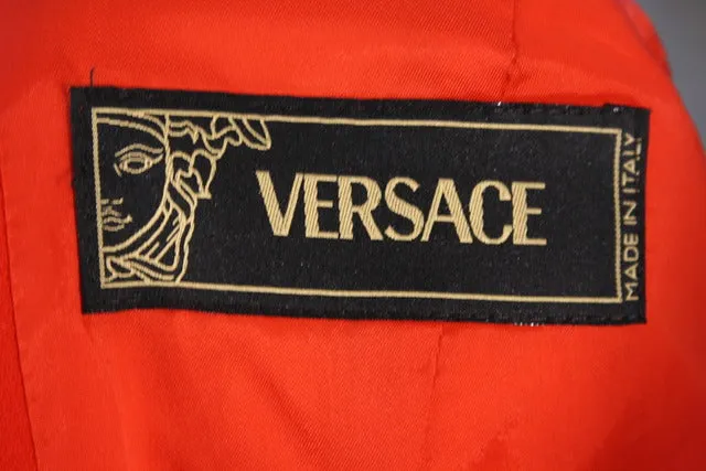 VERSACE Red Coat Medusa Buttons