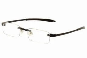 VisuaLites Vis1 Reading Glasses Men's Crystal Rimless +2.00