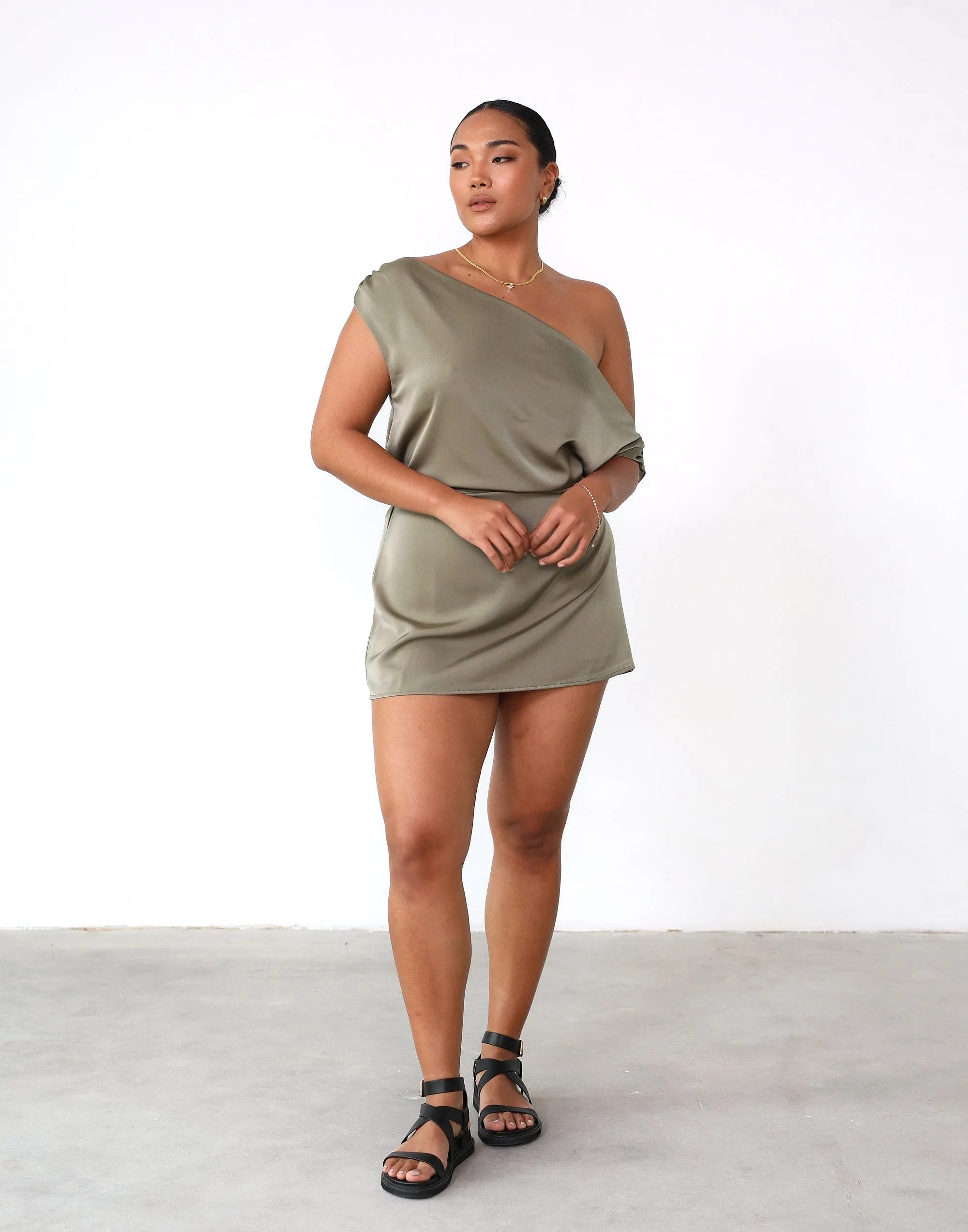 Viviana Mini Dress (Burnt Olive)