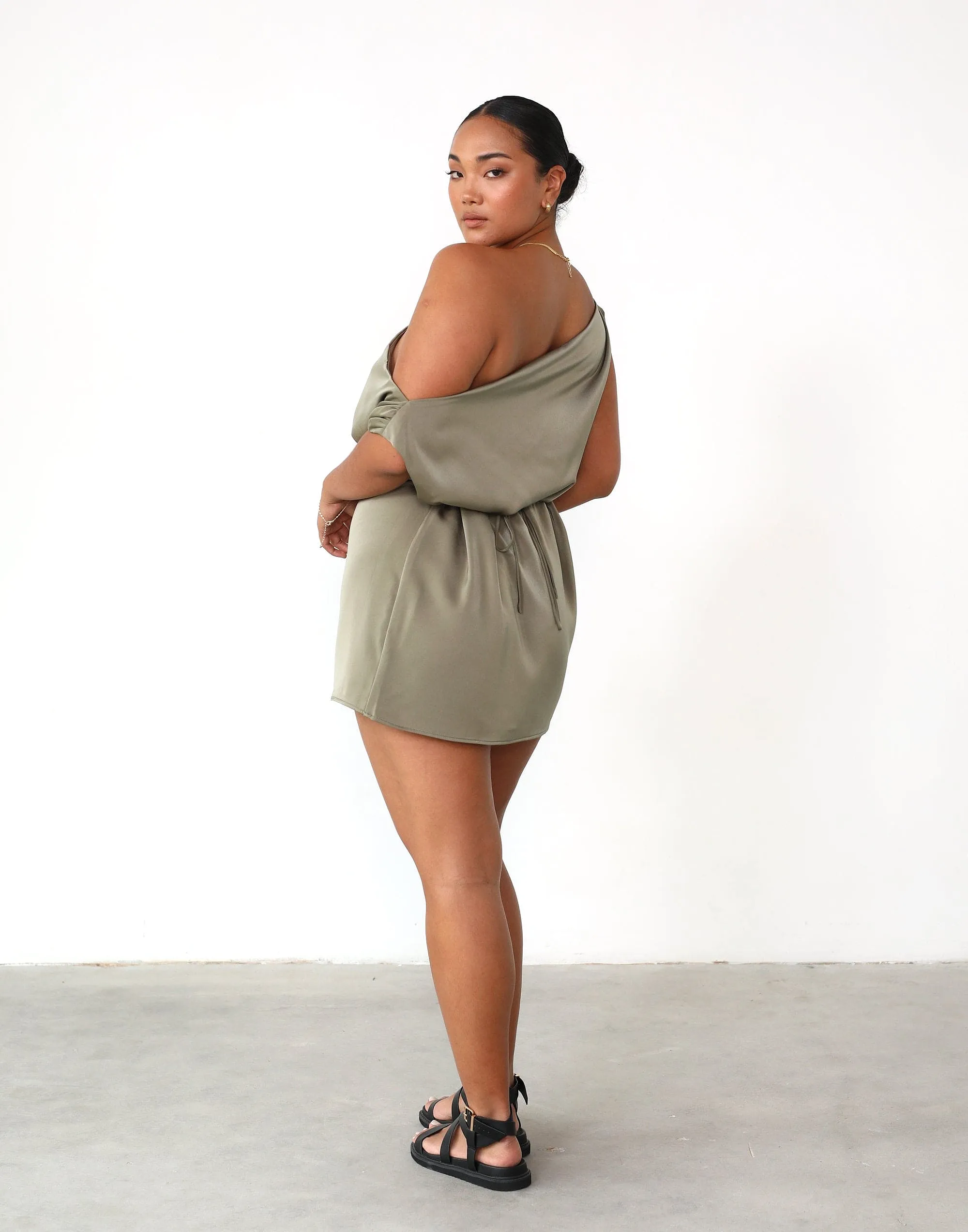 Viviana Mini Dress (Burnt Olive)