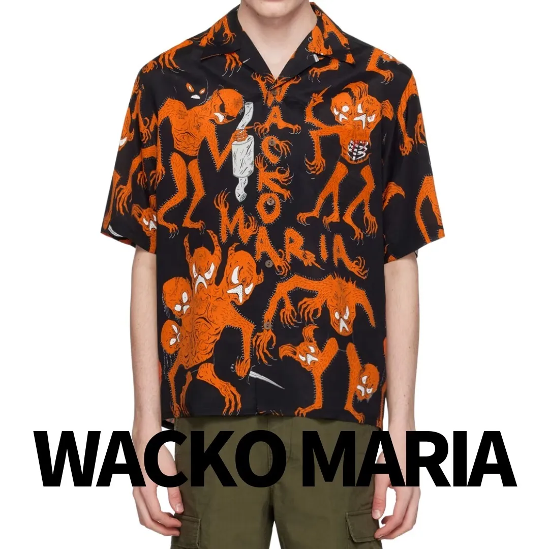 WACKO MARIA  |Short Sleeves Logo Front Button Shirts