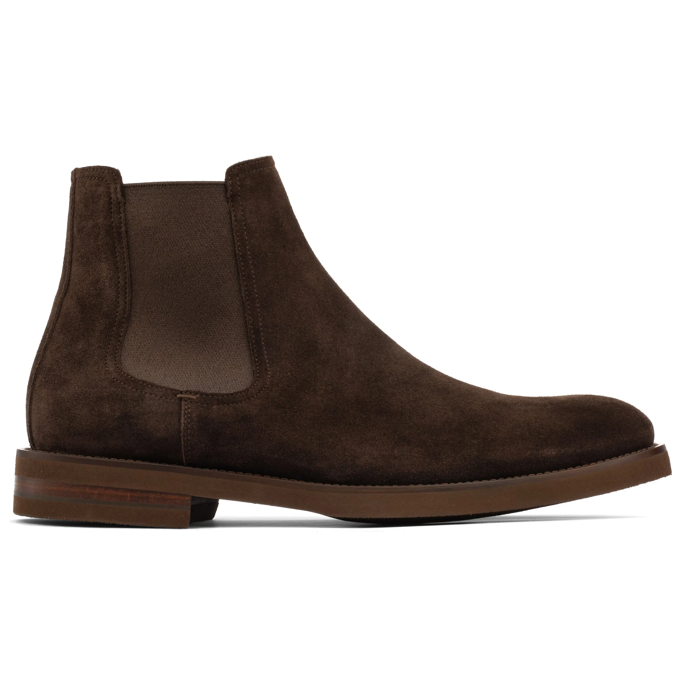 Whitman Dark Brown Suede Chelsea Boot