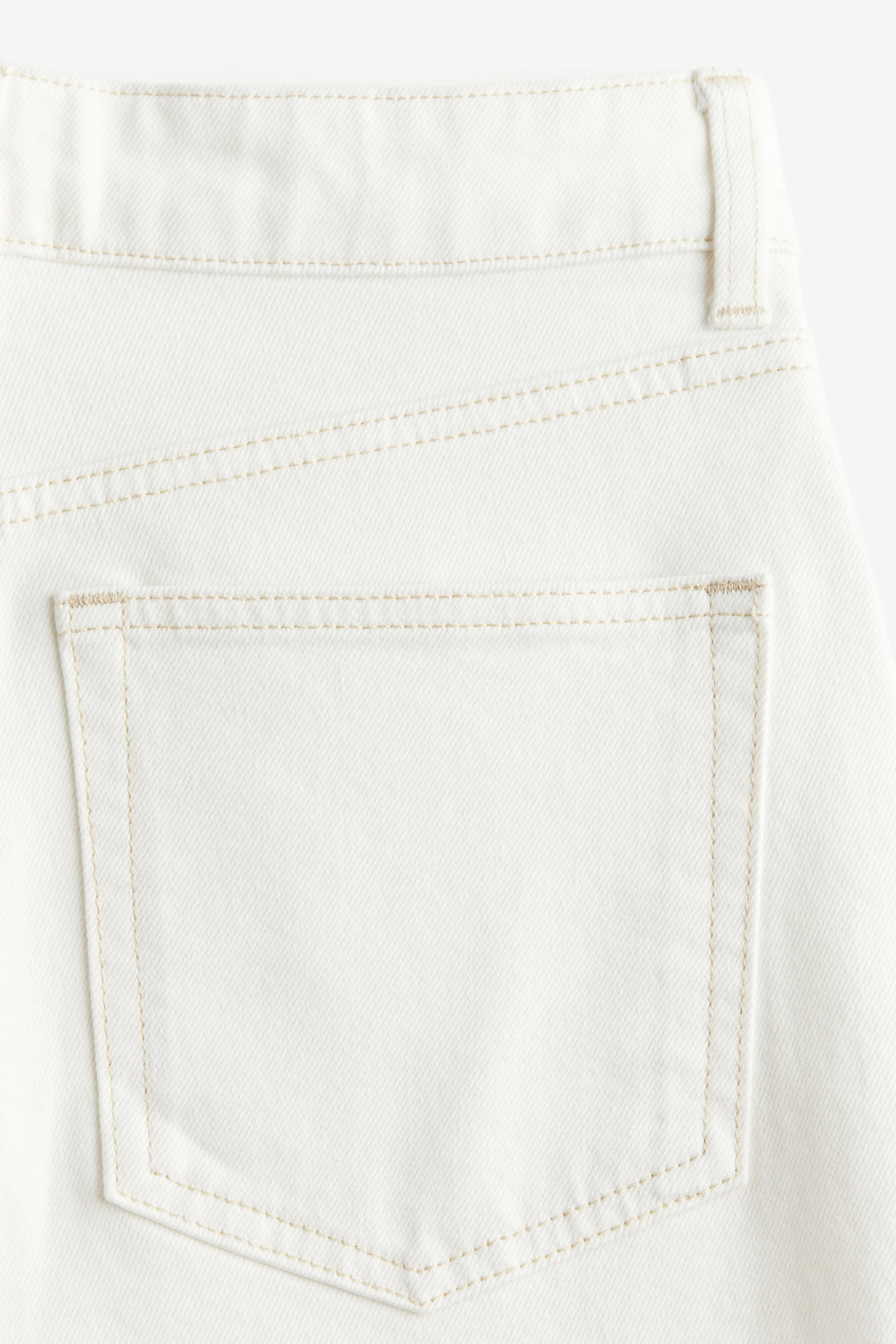 Wide High Ankle Jeans - High waist - Ankle length - White - Ladies | H&M GB