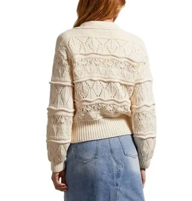 Women's Tribal Fancy Button Cardigan