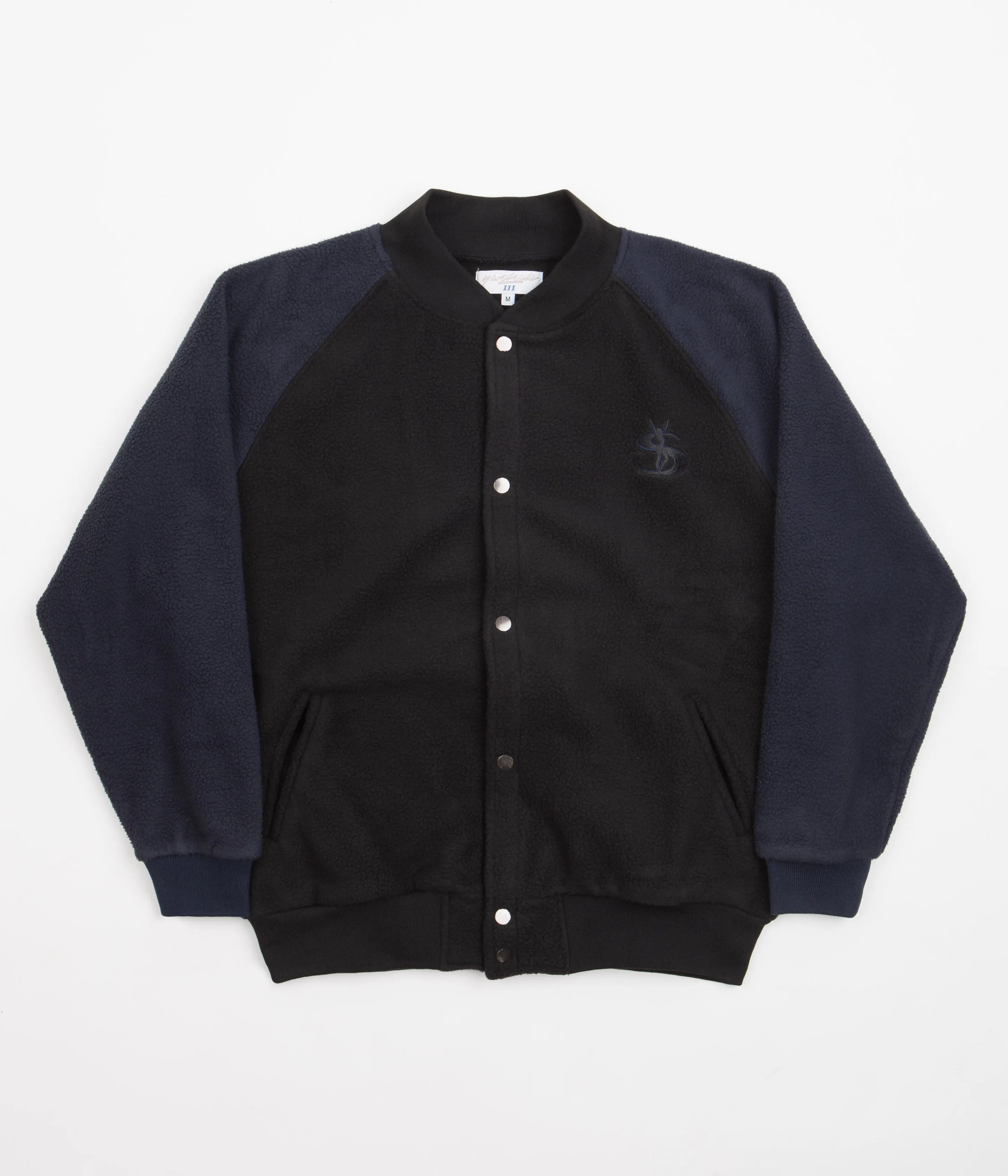 Yardsale Fleece Bomber Jacket - Black / Navy