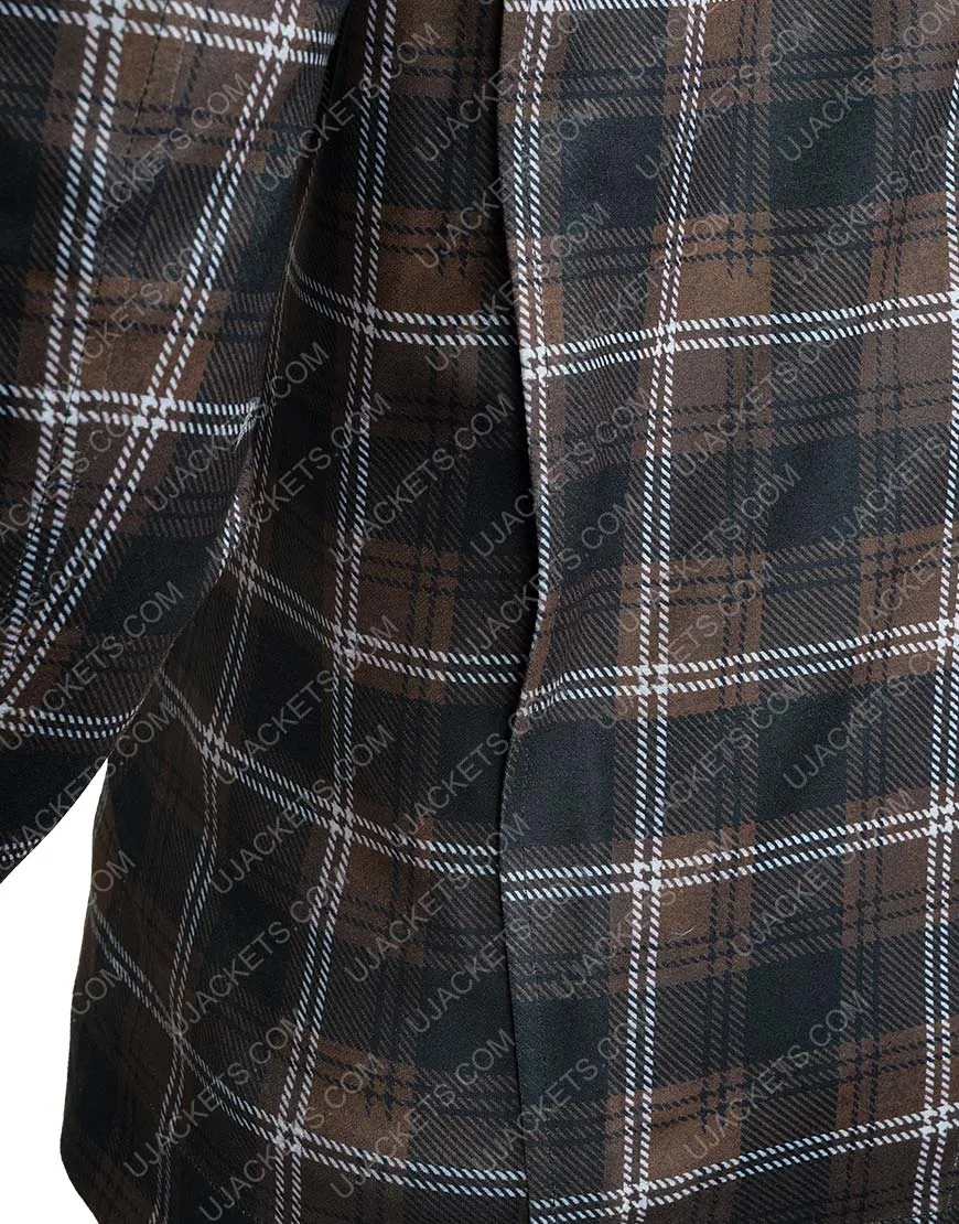 Yellowstone S02 John Dutton Plaid Jacket | Wool Blend Jacket | 45% OFF!