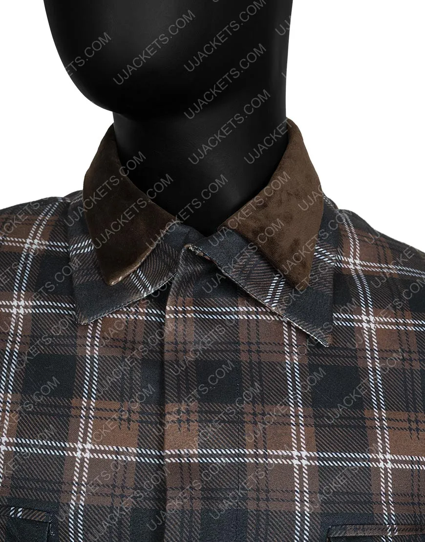 Yellowstone S02 John Dutton Plaid Jacket | Wool Blend Jacket | 45% OFF!