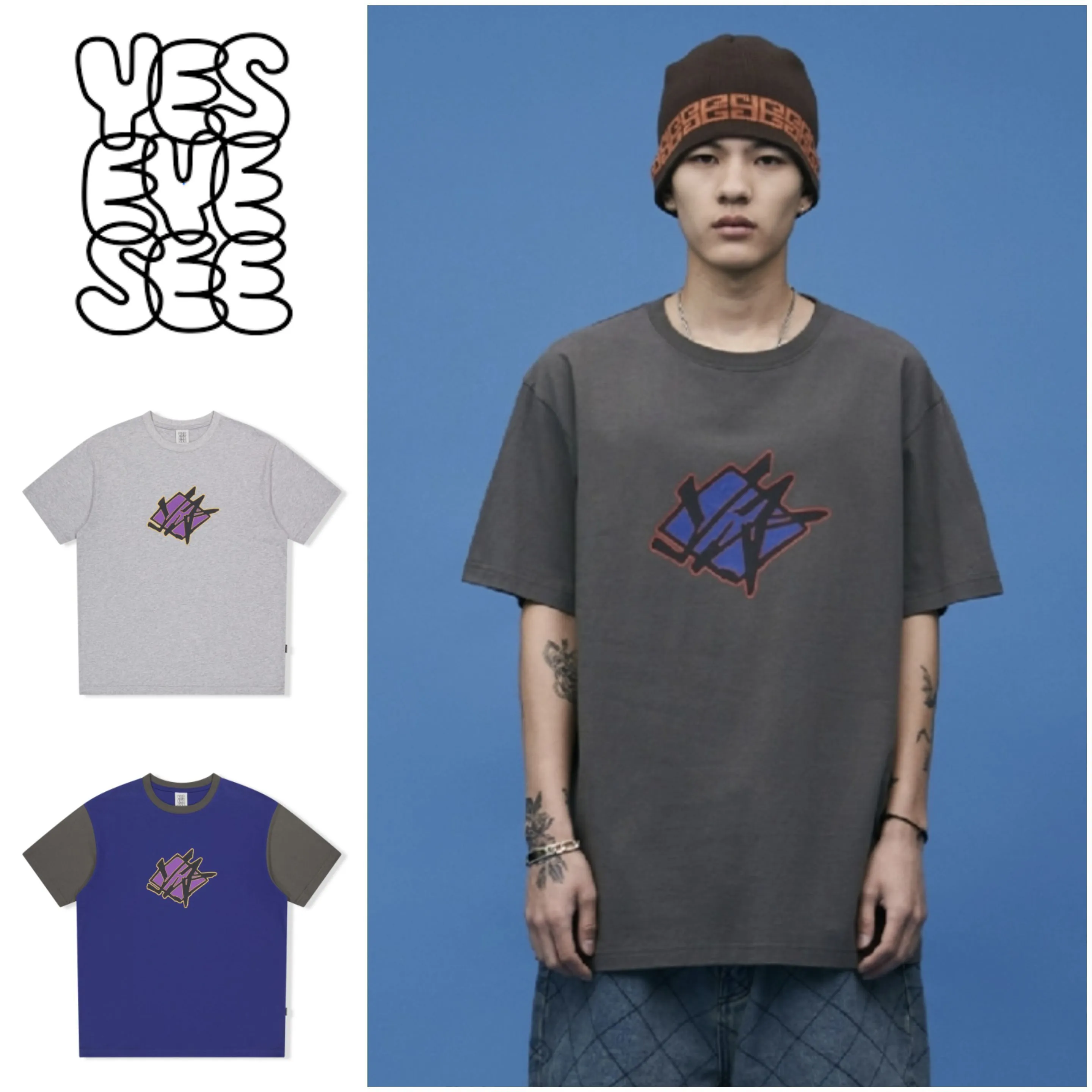 YESEYESEE  |Unisex Street Style Cotton Short Sleeves Logo T-Shirts