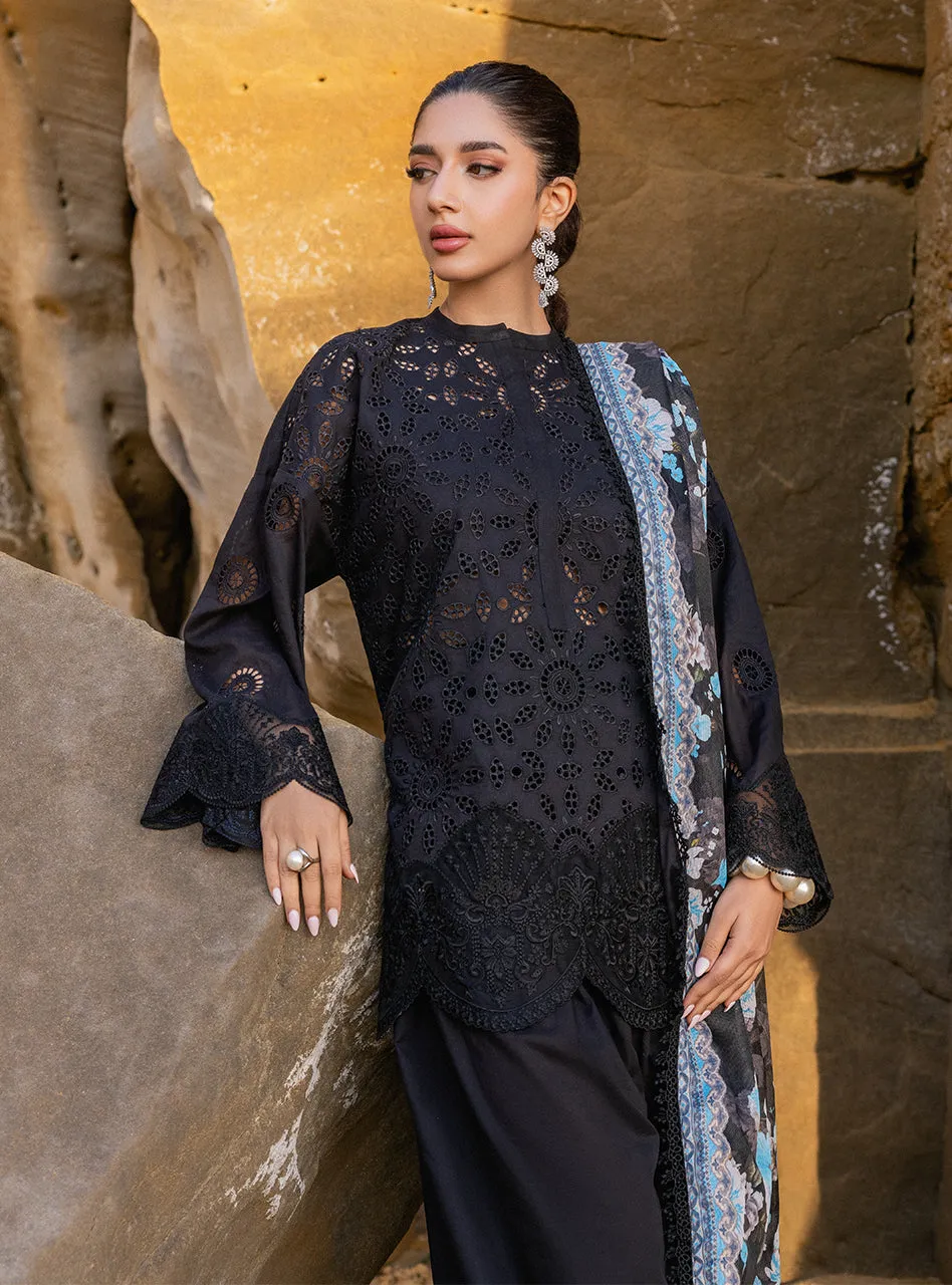 Zainab Chottani Embroidered Chikankari Lawn Unstitched 3Pc Suit D-05B Kanza